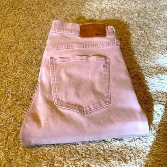Madewell pink jeans high riser skinny skinny crop - Picture 5 of 9